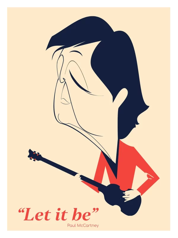paul mccartney poster luis grañena the beatles
