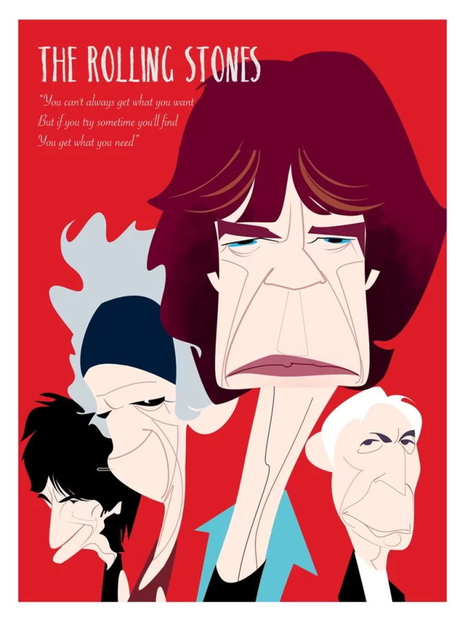 Poster Rolling Stones Poster Luis Gra&ntilde;ena