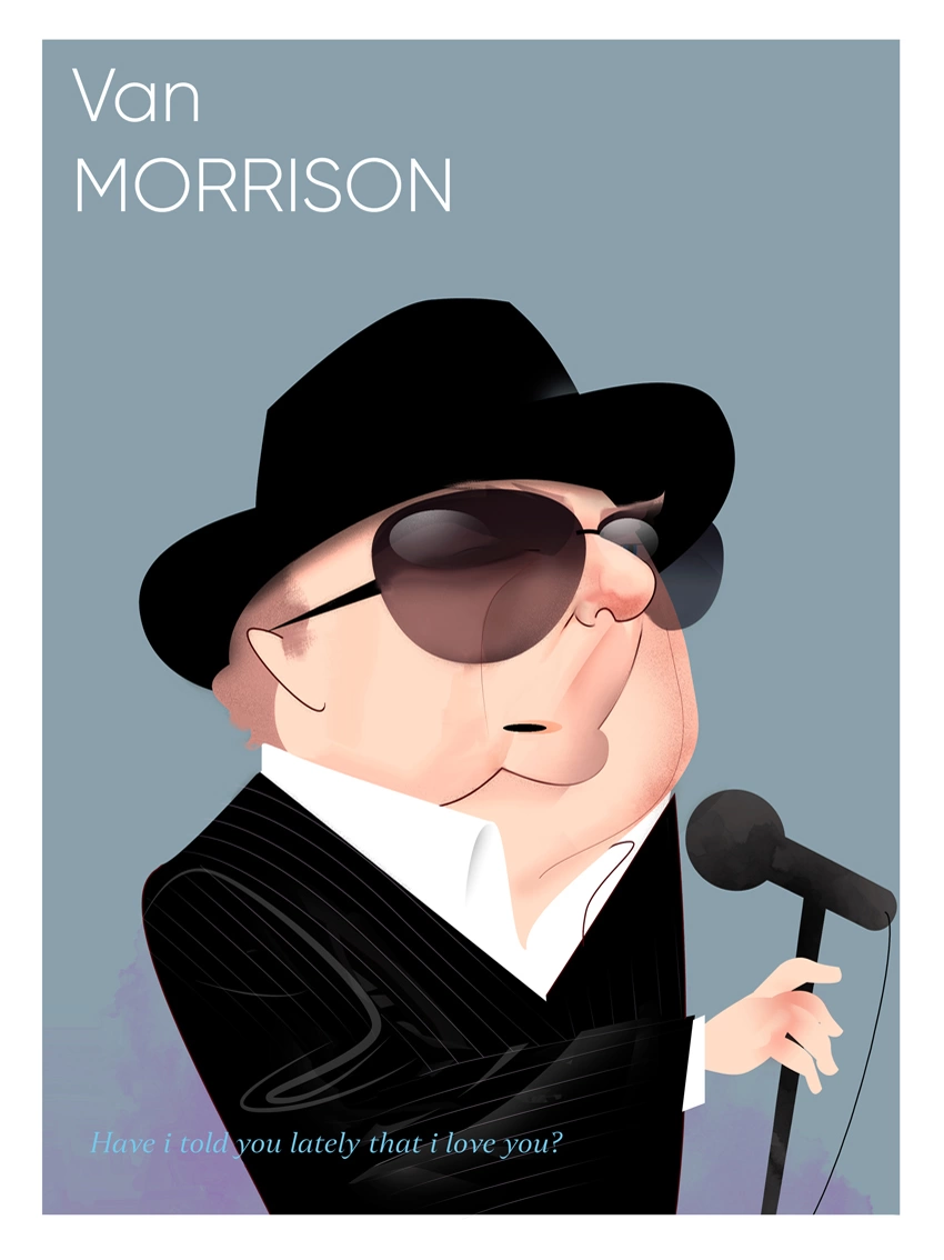 Van Morrison poster luis grañena